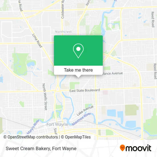 Sweet Cream Bakery map