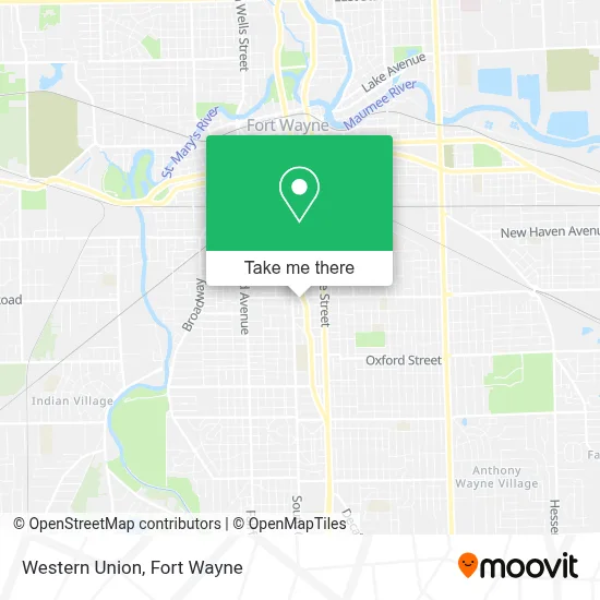 Western Union map