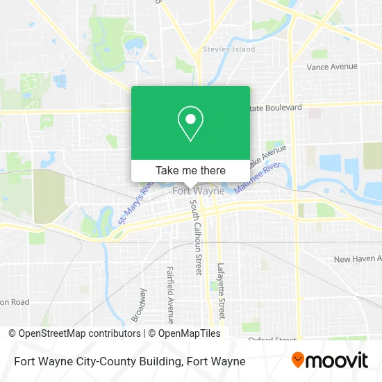 Fort Wayne City-County Building map