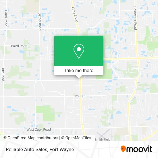 Reliable Auto Sales map
