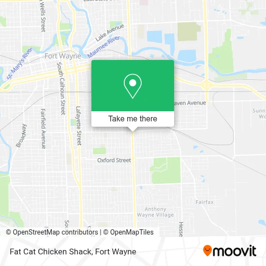 Fat Cat Chicken Shack map