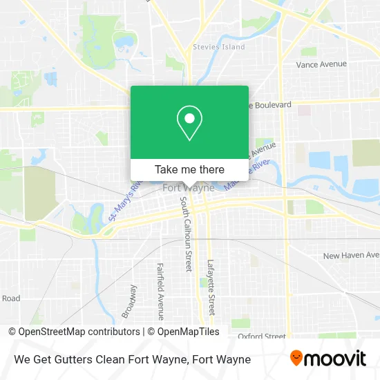 We Get Gutters Clean Fort Wayne map