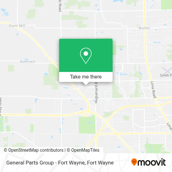 General Parts Group - Fort Wayne map