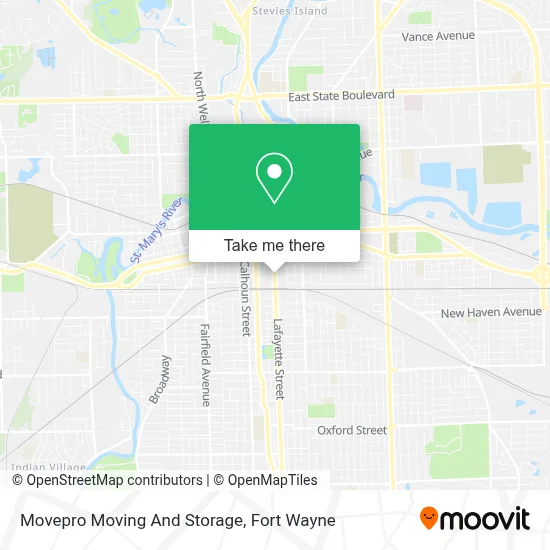 Movepro Moving And Storage map