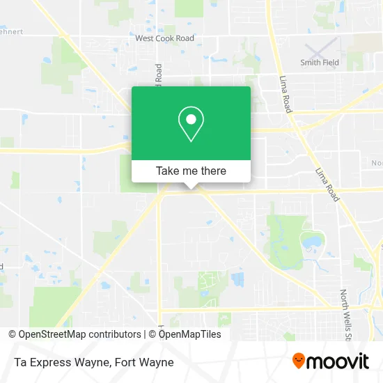 Ta Express Wayne map