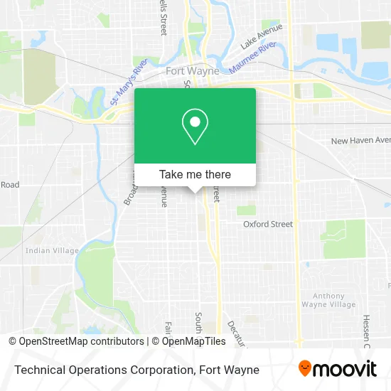 Technical Operations Corporation map