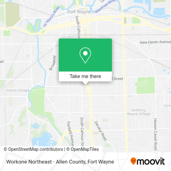 Workone Northeast - Allen County map