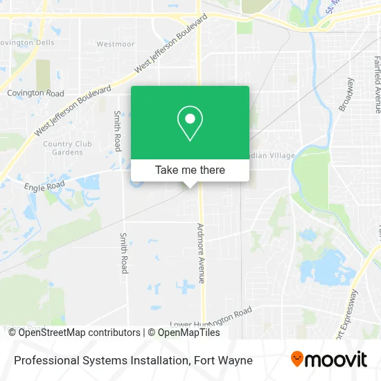 Professional Systems Installation map