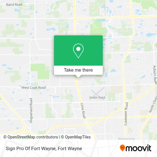 Sign Pro Of Fort Wayne map
