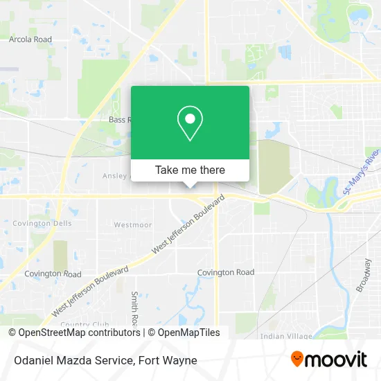 Odaniel Mazda Service map