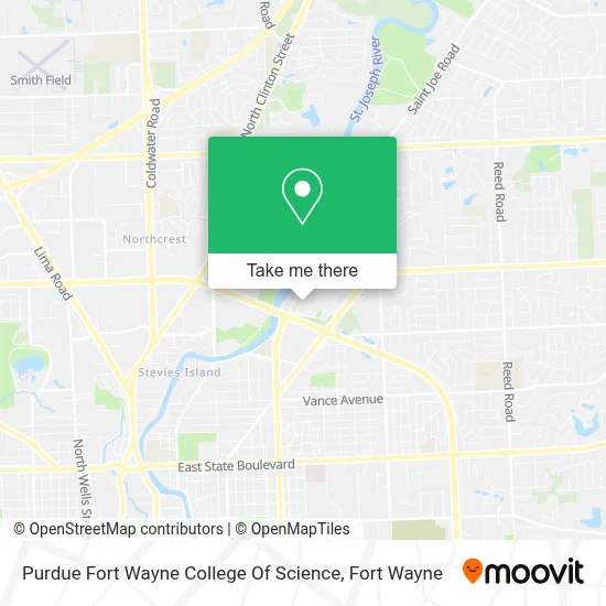 Purdue Fort Wayne College Of Science map