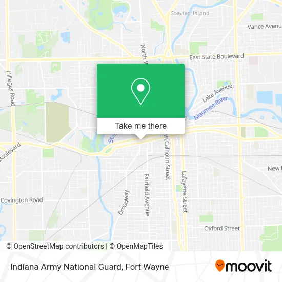 Indiana Army National Guard map