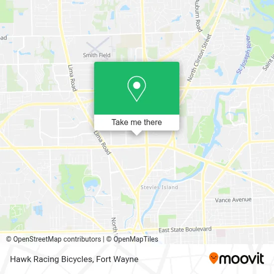 Hawk Racing Bicycles map