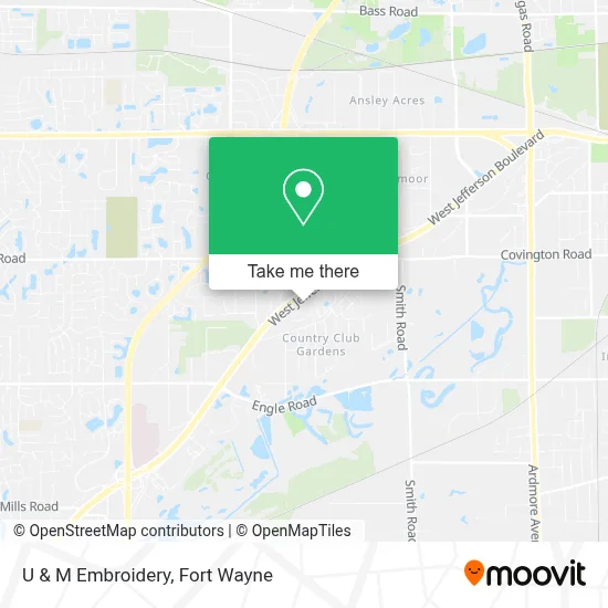 U & M Embroidery map