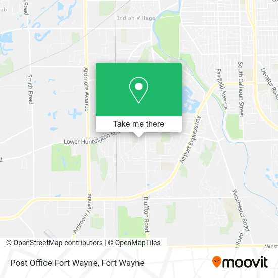 Post Office-Fort Wayne map