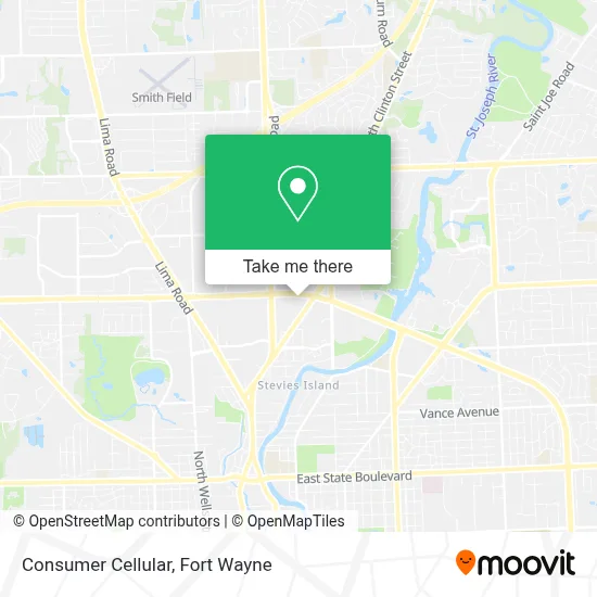 Consumer Cellular map