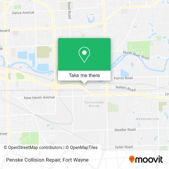 Penske Collision Repair map