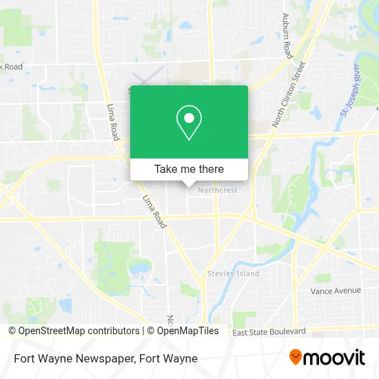 Fort Wayne Newspaper map