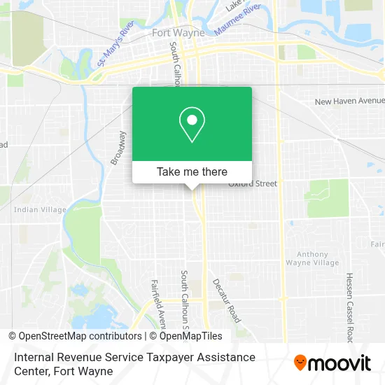 Internal Revenue Service Taxpayer Assistance Center map