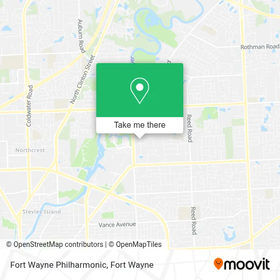 Fort Wayne Philharmonic map
