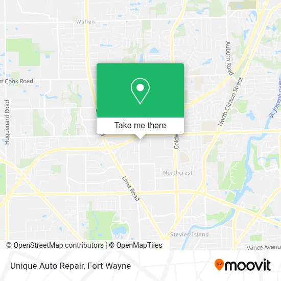 Unique Auto Repair map