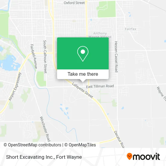 Short Excavating Inc. map