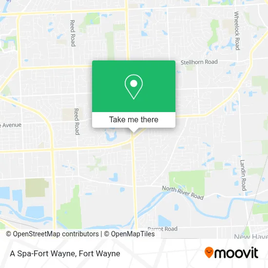 A Spa-Fort Wayne map