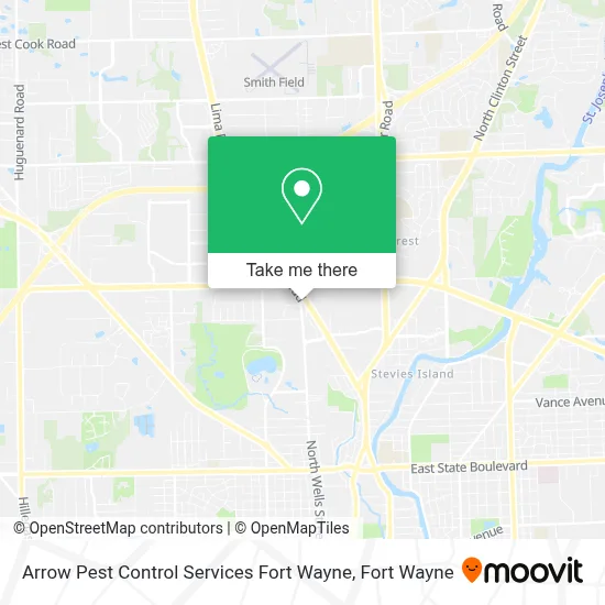 Arrow Pest Control Services Fort Wayne map