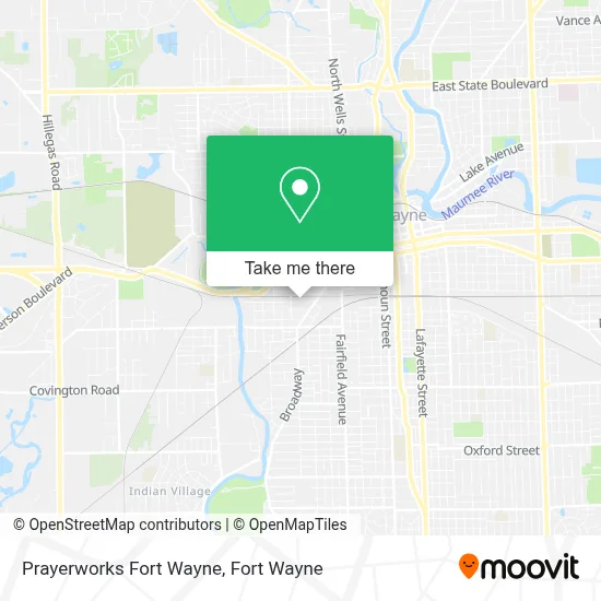 Prayerworks Fort Wayne map