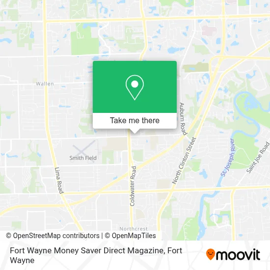 Fort Wayne Money Saver Direct Magazine map