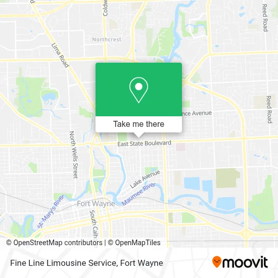 Fine Line Limousine Service map