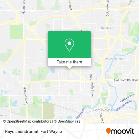 Rays Laundromat map