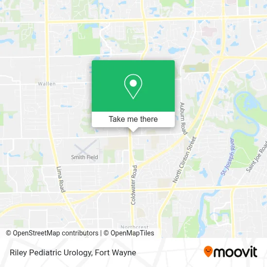 Riley Pediatric Urology map