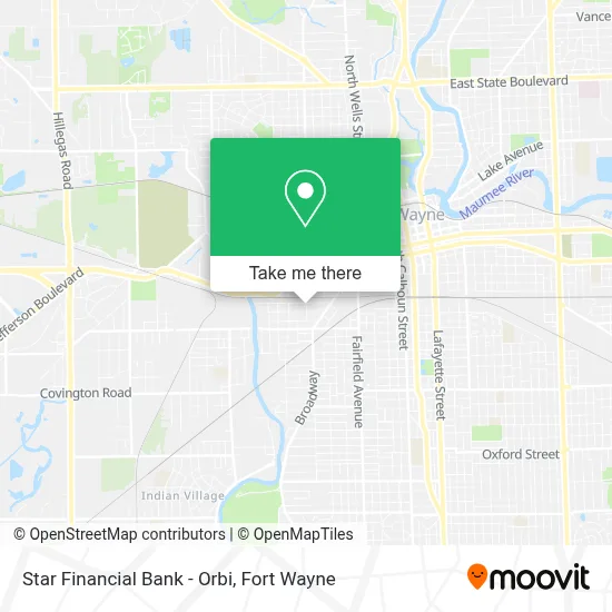 Star Financial Bank - Orbi map