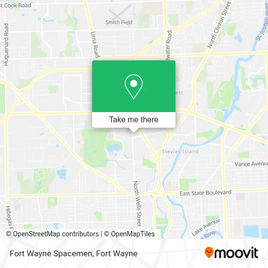 Fort Wayne Spacemen map