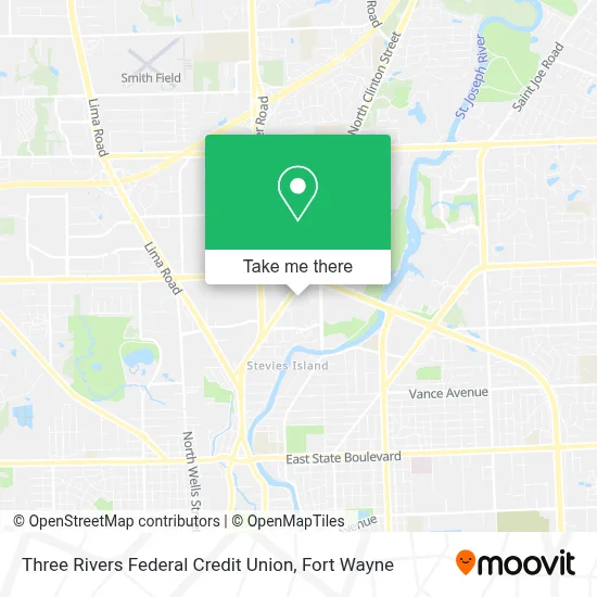 Three Rivers Federal Credit Union map