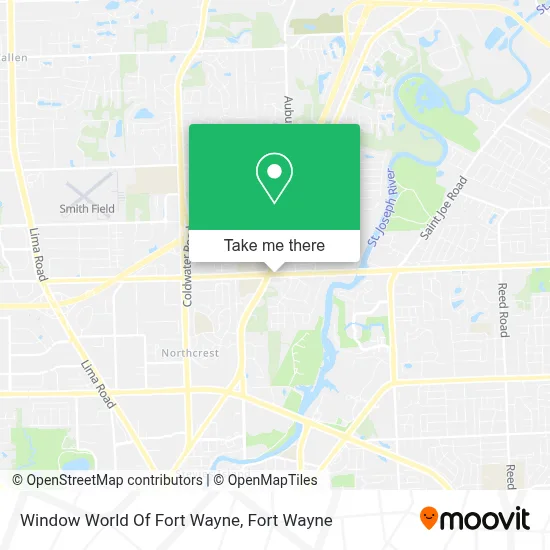 Window World Of Fort Wayne map