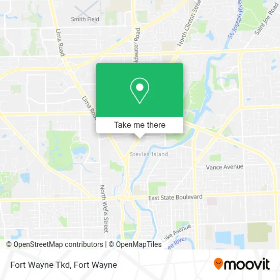 Fort Wayne Tkd map