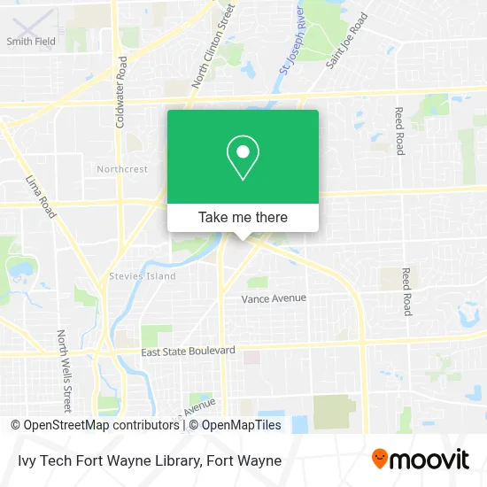 Ivy Tech Fort Wayne Library map