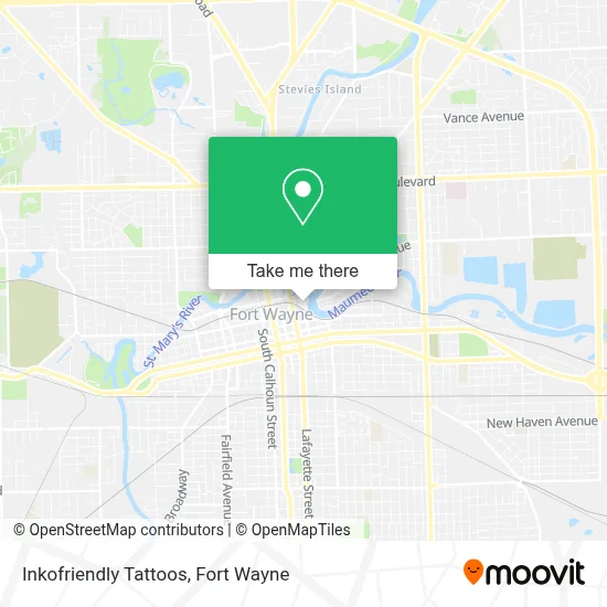 Inkofriendly Tattoos map