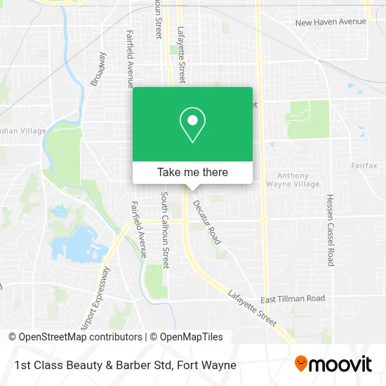 1st Class Beauty & Barber Std map