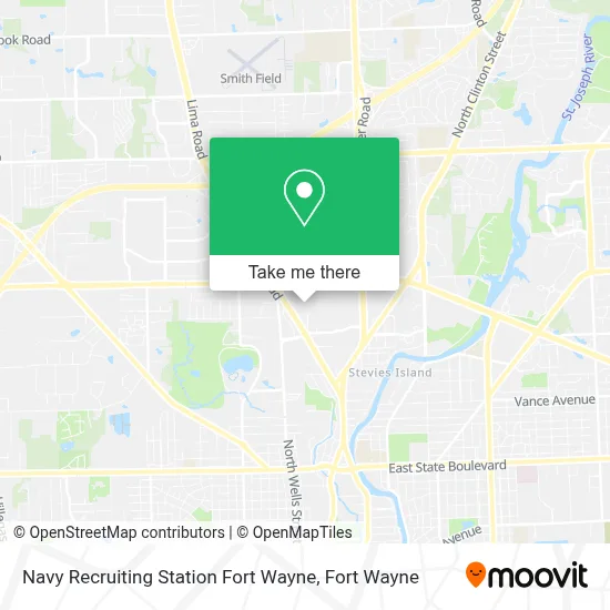 Navy Recruiting Station Fort Wayne map