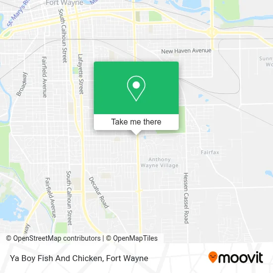 Ya Boy Fish And Chicken map