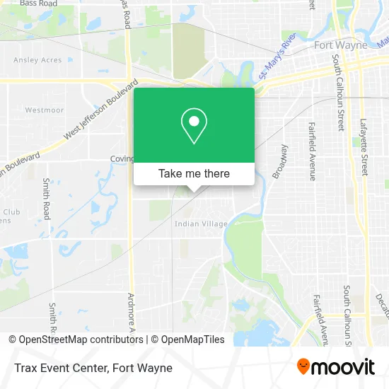 Trax Event Center map