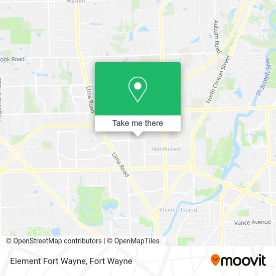 Element Fort Wayne map