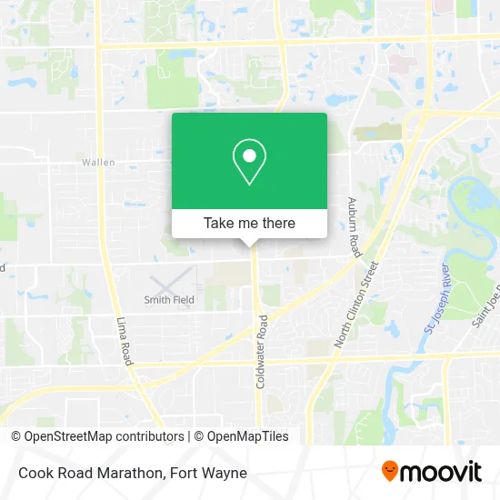Cook Road Marathon map