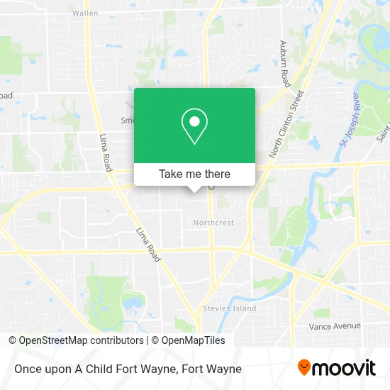 Once upon A Child Fort Wayne map