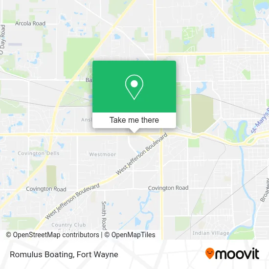 Romulus Boating map