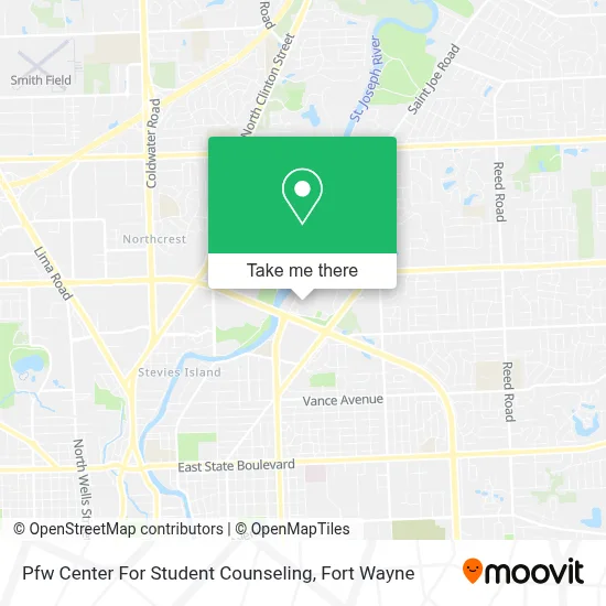 Pfw Center For Student Counseling map