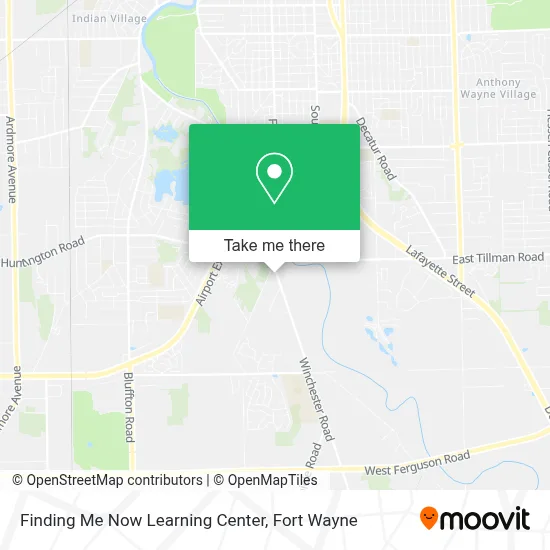 Finding Me Now Learning Center map